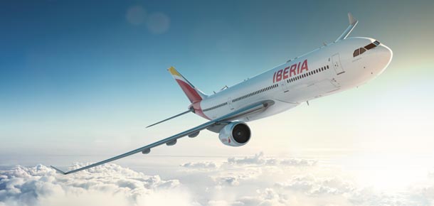 Iberia vuelo perspectiva alta