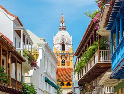 Balcones de las casas de Cartagena de Indias 