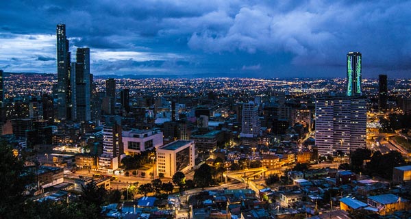 Una panorámica de Bogotá desde monserrate