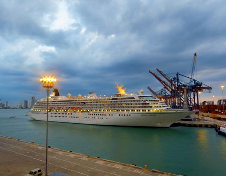 Llegada de Cruceros en Cartagena de Indias Caribe 