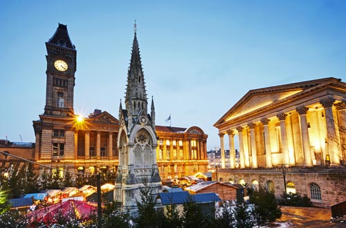 Mercado de Navidad en Birmingham, Reino Unido