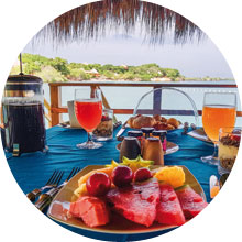 Retaurante Tia Coco Cocina caribeña, pescados, ceviches, mariscos a la parrilla - Hotel Las Islas, Barú